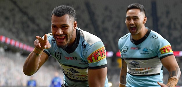 Kat-trick beats Dogs: Katoa flies in for three as Sharks win nail-biter