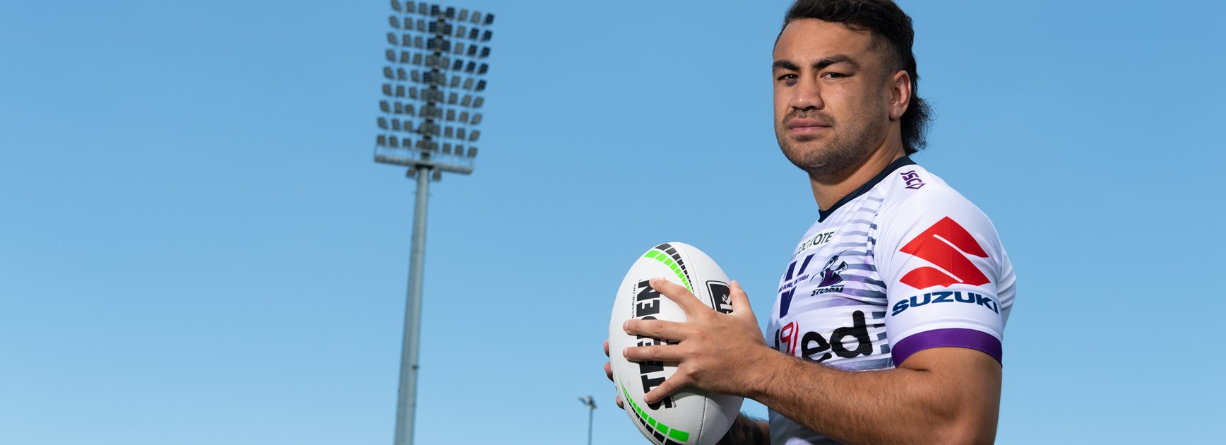 Storm halfback Jahrome Hughes.