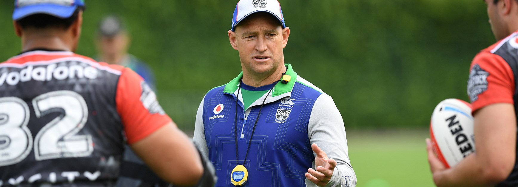 New coach Nathan Brown at Warriors pre-season training.