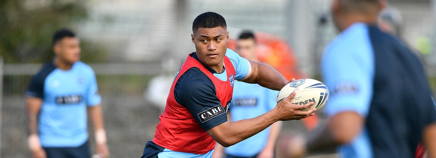 Stefano Utoikamanu in training with NSW under 20s in 2019.