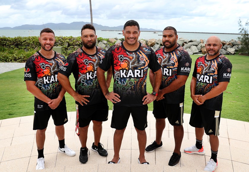 Scott Prince, Neville Costigan, Justin Hodges, Sam Thaiday and Matt Bowen.