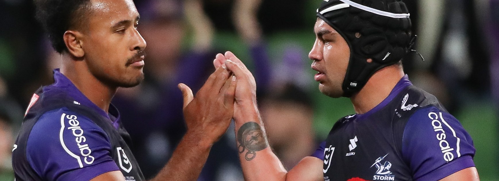 Storm stars Felise Kaufusi and Jahrome Hughes. 