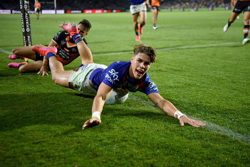 Reece Walsh has scored 10 tries in 30 games for the Warriors.