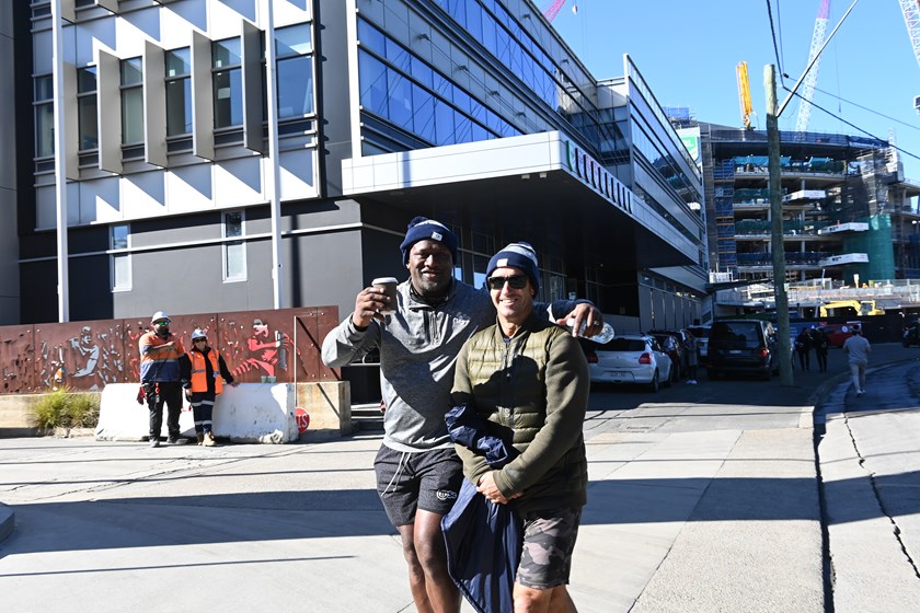 Wendell Sailor and Andrew Johns at Rugby League Central.