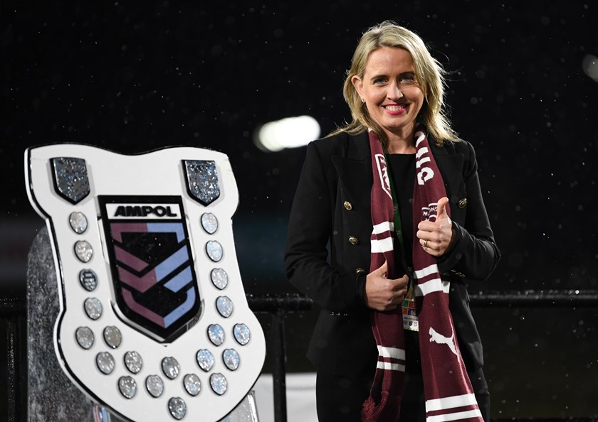 ARL Commissioner Kate Jones at the 2021 Women's Origin match at Sunshine Coast Stadium.