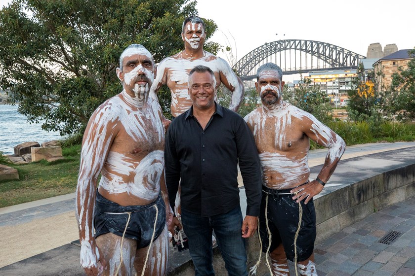 Adam Goodes, Dean Widders, Stan Grant (front) and Michael O'Loughlin.