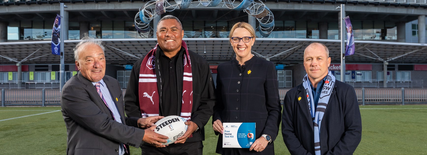 Aussies urged to take a half-time toilet break for bowel cancer this Origin