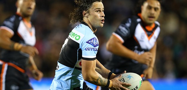Sharks score six to power past Wests Tigers in Tamworth