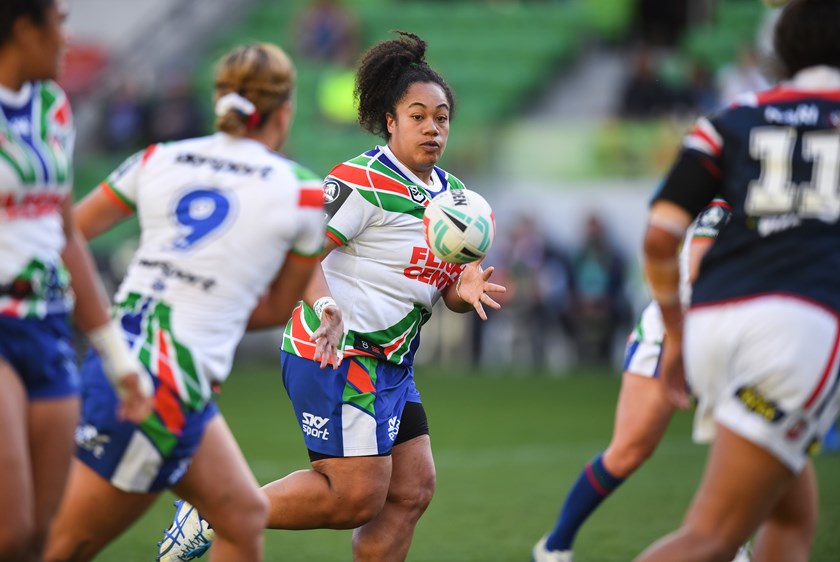 Aieshaleigh Smalley playing for the Warriors in 2019.