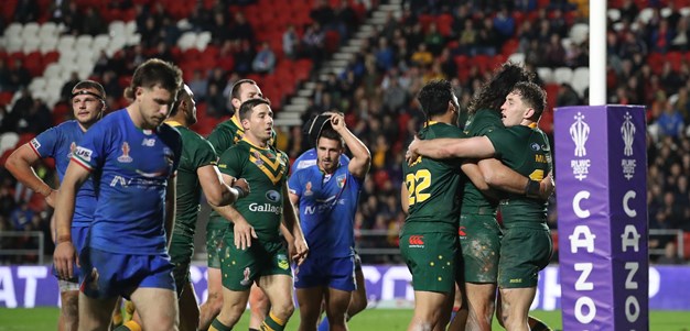 Halves impress as Australia beat Italy
