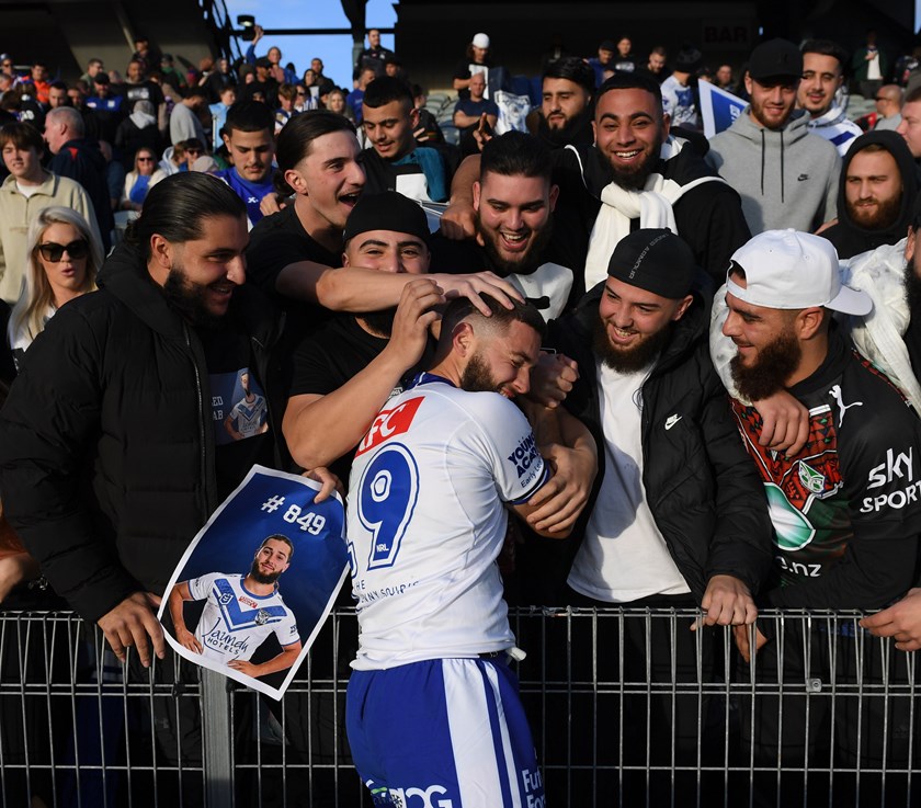Khaled Rajab had a large contingent of family and friends on hand for his NRL debut 