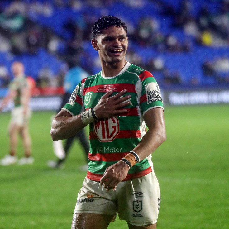 Rabbitohs wingers revel in joint milestones