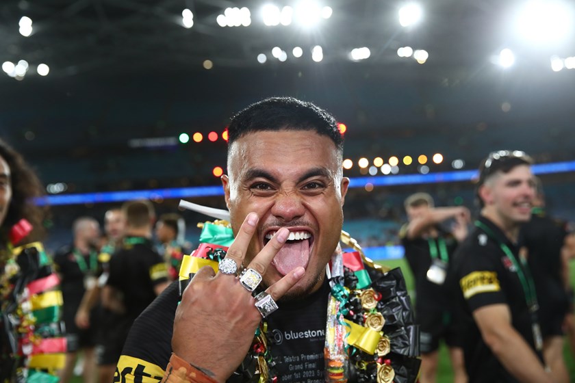 Three-time premiership winner Spencer Leniu will chase more glory with the Roosters in 2024.