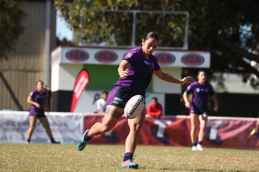 Mena Layfield in action for Victoria last year.