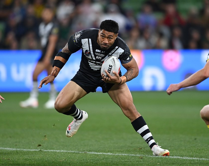 Moses Leota helped the Kiwis to a record 30-0 defeat of Australia in the 2023 Pacific Championships final.