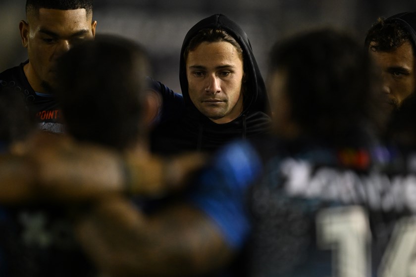 Nicho Hynes did not play the second half of Cronulla's match against Penrith due to a calf injury.