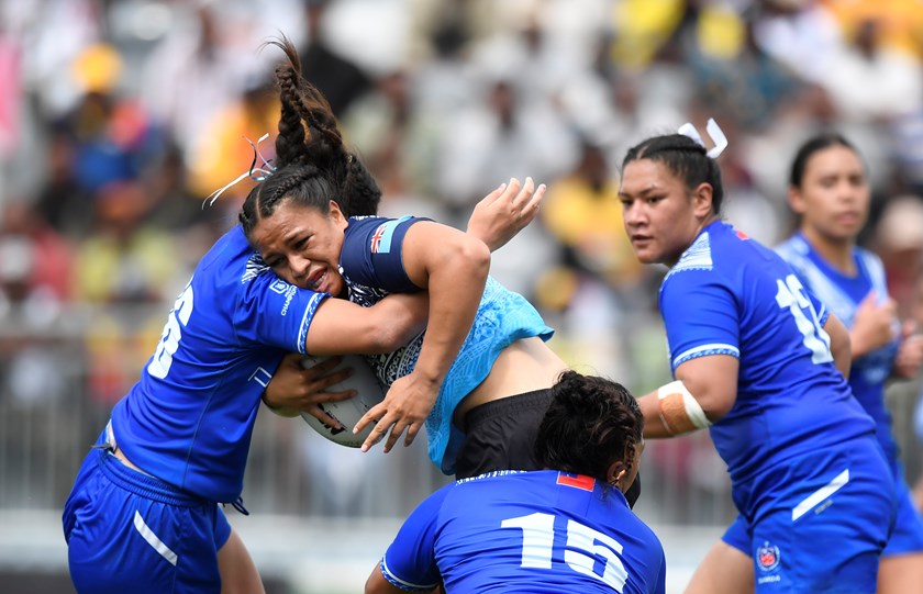 Anastacia Shum-Cottrell in action against Samoa in the 2023 Pacific Championships