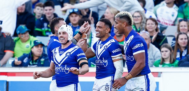 Mahoney stakes Origin claim as Bulldogs run down Raiders