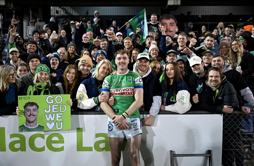 About 100 family and friends travelled from Canberra to Campbelltown for Jed Stuart's NRL debut.