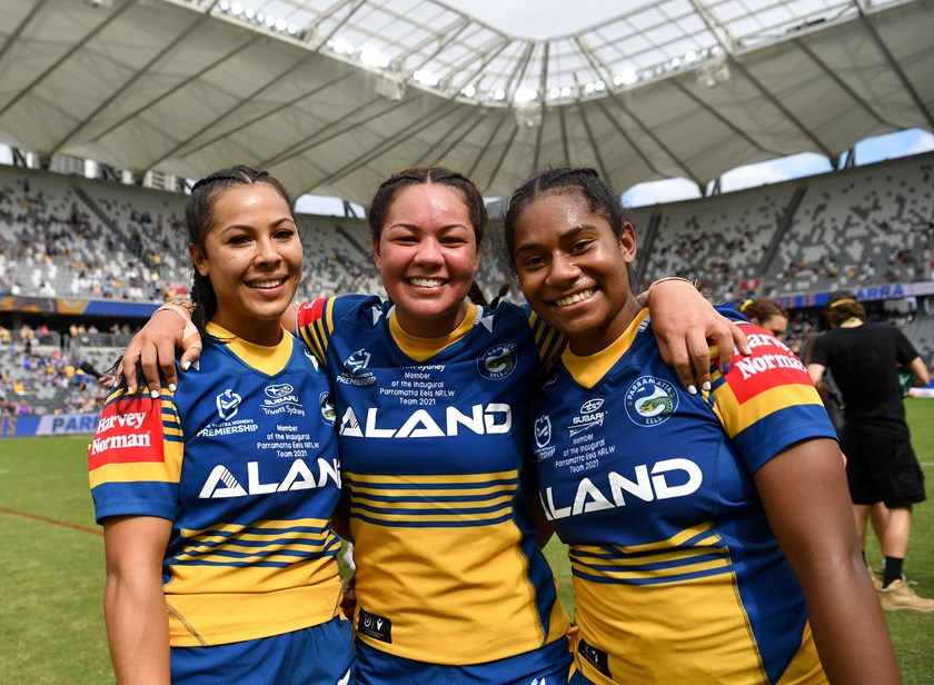 Taina Naividi played for the Eels in 2022 with Tiana Penitani Gray and Kennedy Cherrington but an ACL injury left her with an uncertain future until thrown a lifeline by the Roosters.