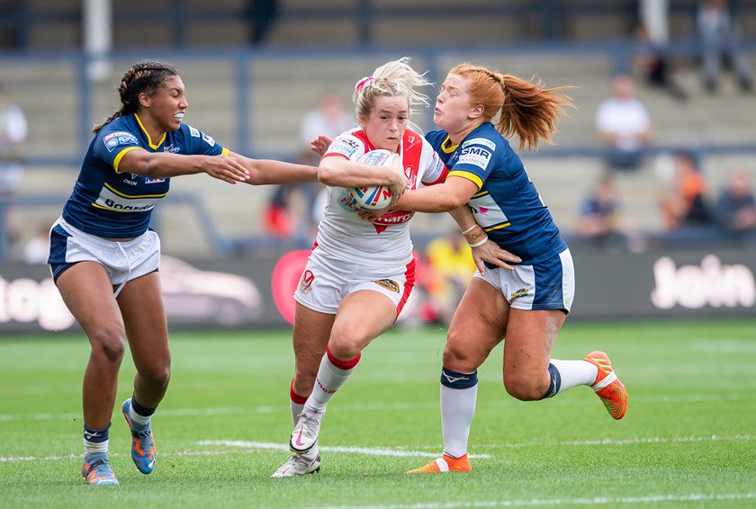 Paige Travis in action for St Helens.