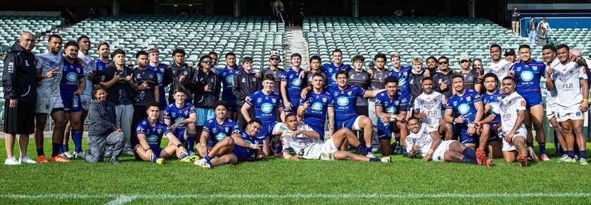 A league of nations: Warriors (New Zealand), Kaiviti Silktails (Fiji) and the touring United States youth team at North Harbour Stadium.