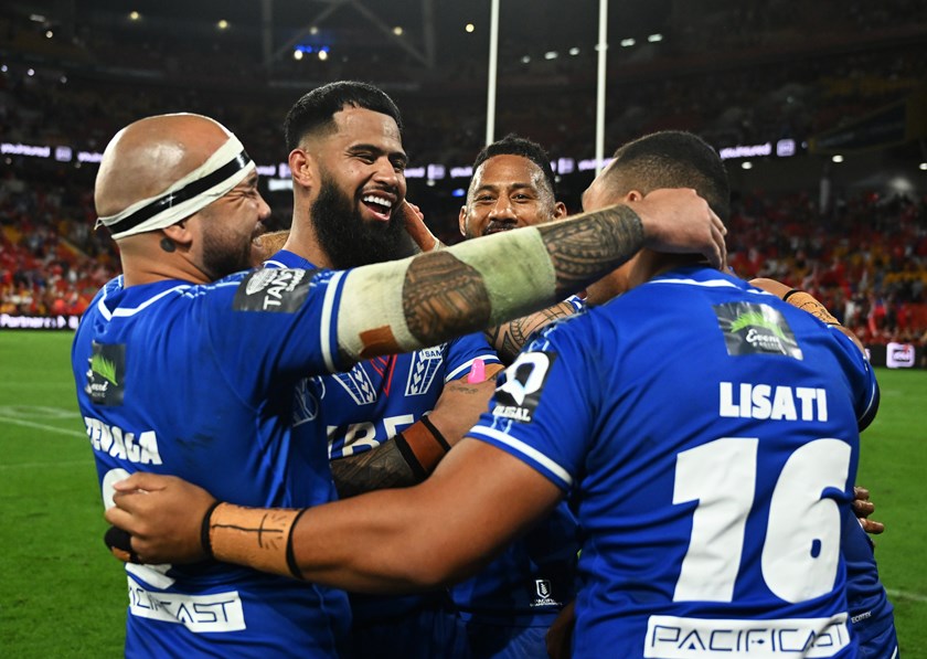 Samoa are one win away from history after beating Tonga to qualify for the Pacific Cup final.