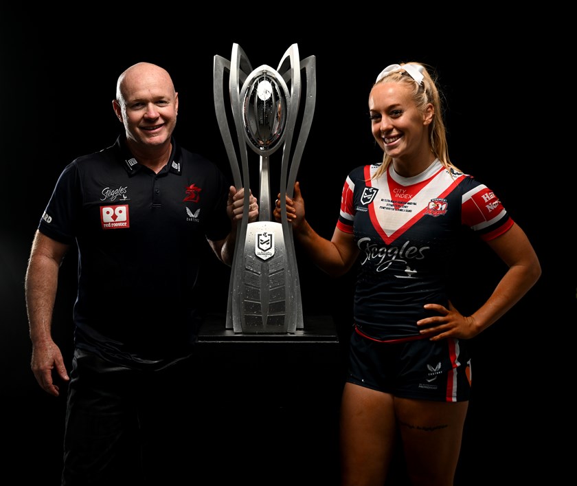 Father and daughter John and Jasmin Strange are aiming to win a second premiership together with Sydney Roosters.