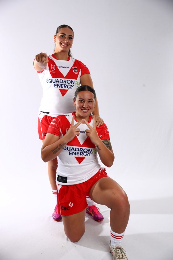 Trinity and Paige Tauaneai are both in the Dragons NRLW squad, while older sister Alexis has joined the Bulldogs.