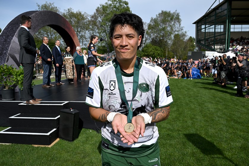 Gayle Broughton's achievements including winning the Trish Hina Medal as player of the match in the 2023 All Stars clash.