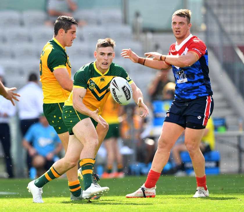 AJ Brimson has represented the Junior Kangaroos but never played at Test level for Australia.