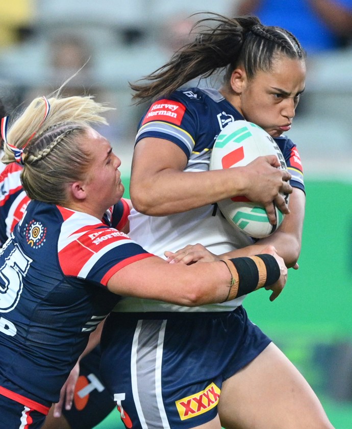 Tiana Raftsrand-Smith made her NRLW return in Round 9 against the Roosters.