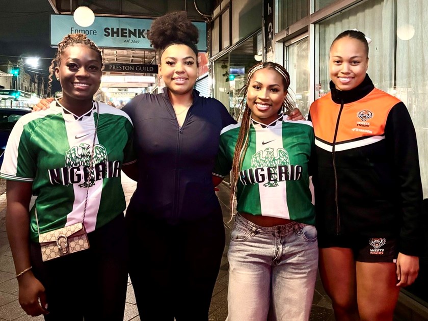 Nigerian heritage players Catherine Akeje, Shondell Akhabue, Faustina Akeje and Annique Oyinlola, Catherine Akeje and Shondell Akhabue are products of NRLW pathways.