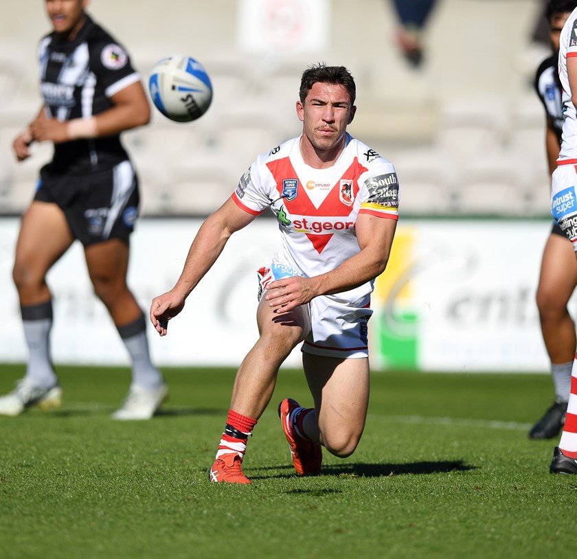 Reece Robson in action for the Dragons in NSW Cup in 2018.