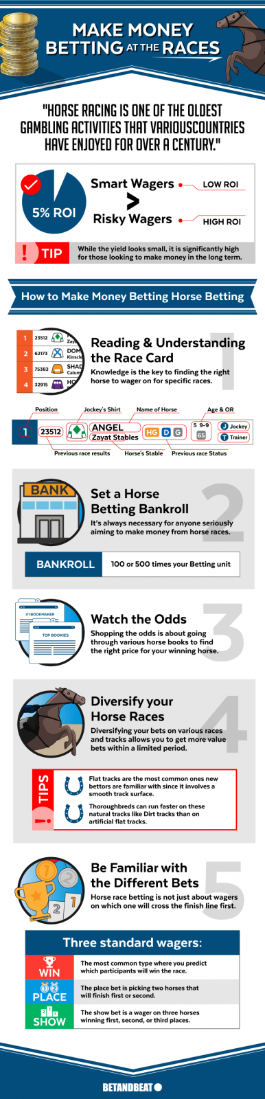 Infographic on making money from horse races